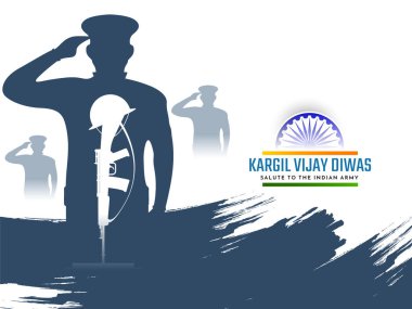 26 Temmuz Kargil Vijiay Diwas kutlama arkaplan vektörü