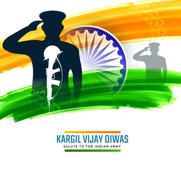 stock vector Kargil Vijiay Diwas celebration greeting card design vector