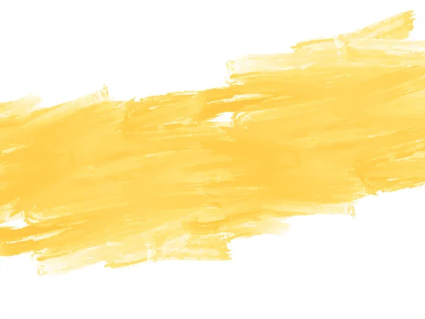 Yellow Watercolor Brush Stroke Design Decorative Background Vector — Wektor stockowy