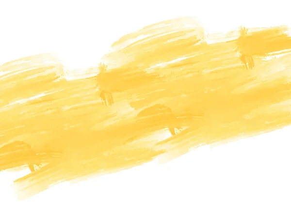Yellow Watercolor Brush Stroke Design Decorative Background Vector — Stockvektor