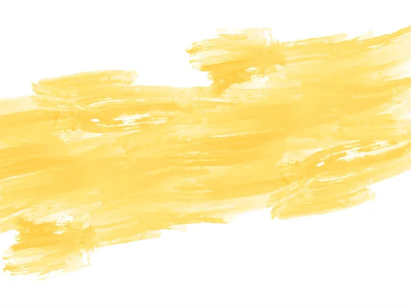 Yellow Watercolor Brush Stroke Design Decorative Background Vector — Stok Vektör