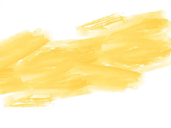 Elegant Yellow Watercolor Brush Stroke Design Background Vector — Vetor de Stock
