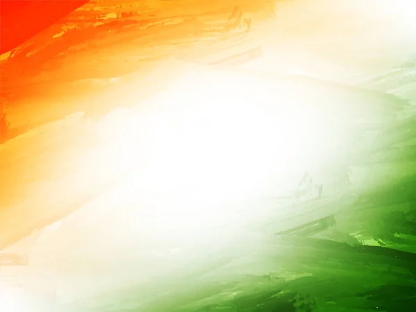 Dekorativ Indisk Flagga Tema Självständighet Dag Augusti Tricolor Bakgrund Vektor — Stock vektor
