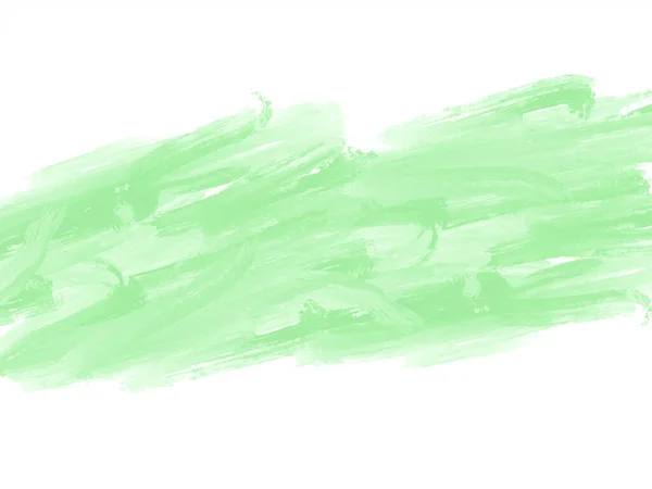 Decorative Soft Green Watercolor Brush Stroke Design Background Vector — Stock Vector