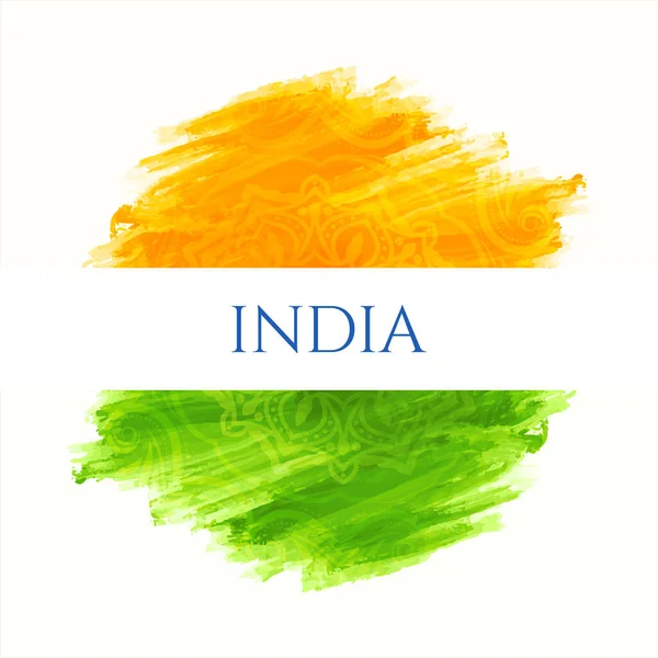 Abstraktní Indické Vlajky Téma Krásný Design Izolované Pozadí Vektor — Stockový vektor