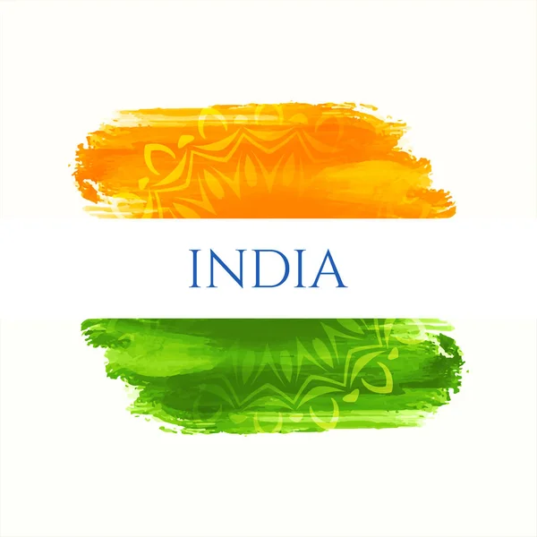 Moderní Indická Vlajka Téma Elegantní Design Izolované Pozadí Vektor — Stockový vektor