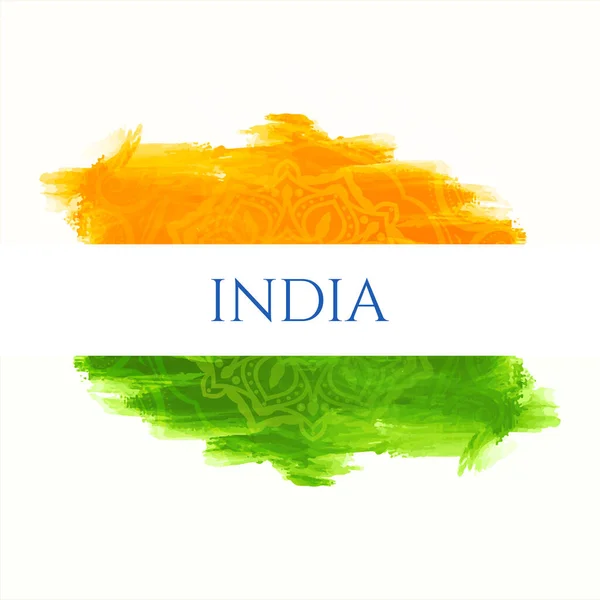 Moderní Indická Vlajka Téma Elegantní Design Izolované Pozadí Vektor — Stockový vektor