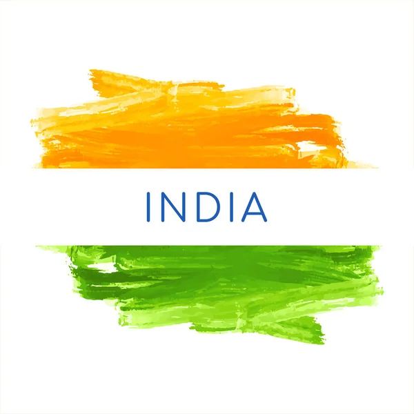 Dekorativní Indické Vlajky Téma Tahy Štětcem Design Izolované Pozadí Vektor — Stockový vektor