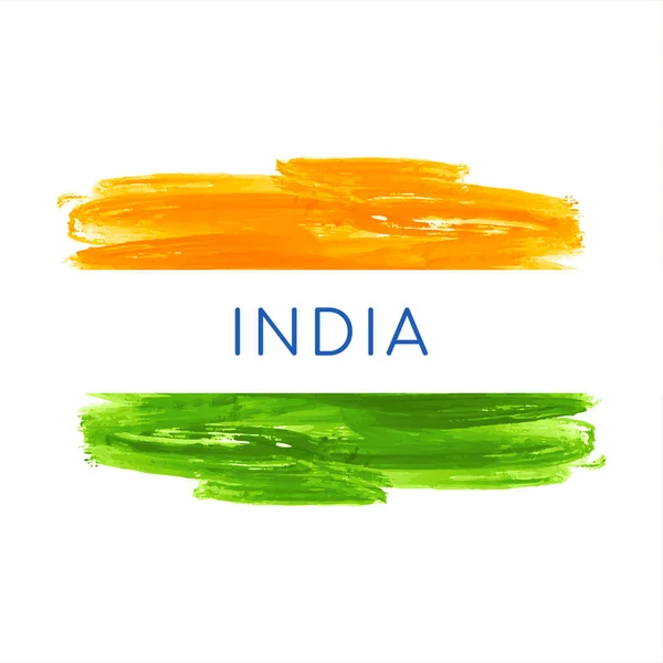 Dekorativní Indické Vlajky Téma Tahy Štětcem Design Izolované Pozadí Vektor — Stockový vektor