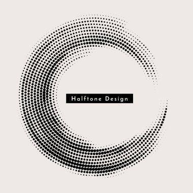 Soyut dairesel yarım ton tasarım arkaplan vektörü