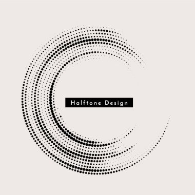 Soyut dairesel yarım ton tasarım arkaplan vektörü