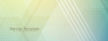 Modern yumuşak renkli geometrik tasarım modern pankart şablon vektörü