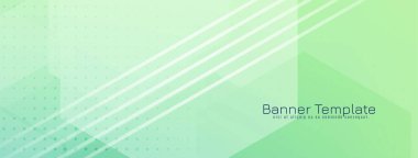 Yumuşak yeşil geometrik tasarım modern afiş şablonu vektörü