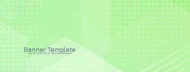 Yumuşak yeşil geometrik tasarım modern afiş şablonu vektörü