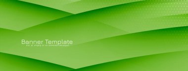 Soyut dalga biçimi yeşil renk iş sancak tasarım vektörü