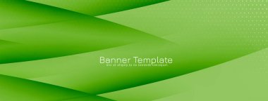 Soyut dalga biçimi yeşil renk iş sancak tasarım vektörü