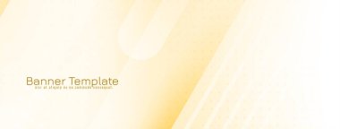 Modern yumuşak sarı geometrik tasarım modern pankart şablon vektörü