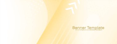 Modern yumuşak sarı geometrik tasarım modern pankart şablon vektörü