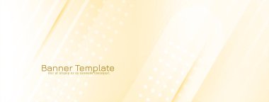 Modern yumuşak sarı geometrik tasarım modern pankart şablon vektörü