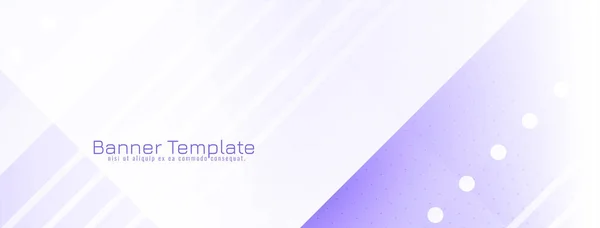Suave Color Violeta Diseño Geométrico Moderno Negocio Banner Vector — Vector de stock