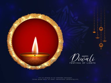 Güzel Mutlu Diwali dini Hint festivali arka plan vektörü
