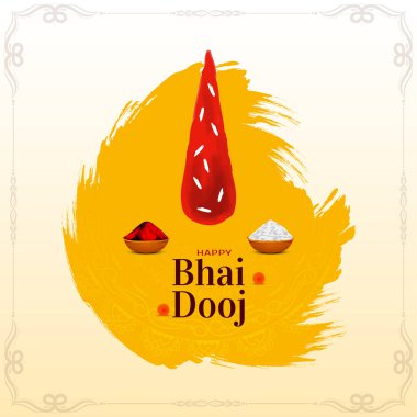 Mutlu Bhai Dooj geleneksel Hint festivali kutlama arka plan vektörü
