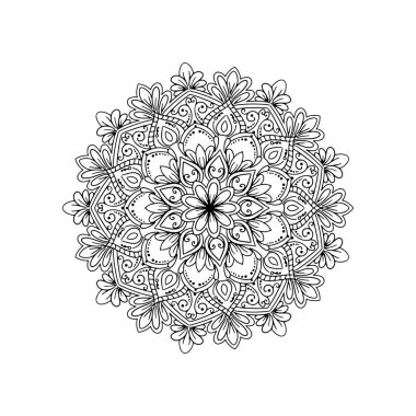 Güzel etnik mandala tasarım arka plan vektörü