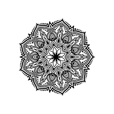 Yuvarlak mandala tasarımı klasik arkaplan vektörü