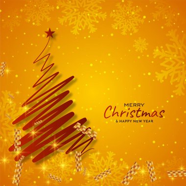 Modern Mutlu Noeller festivali dekoratif tebrik kartı vektörü