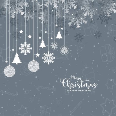 Mutlu Noeller, tebrik kartı modern tasarım vektörü.