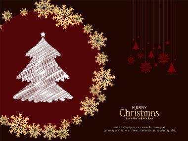 Mutlu Noel festivali dekoratif zarif arka plan tasarım vektörü