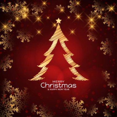 Mutlu Noel festivali dekoratif zarif arka plan tasarım vektörü