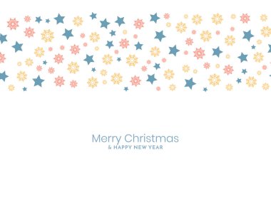 Mutlu noel festivali dekoratif zarif tebrik kartı vektörü