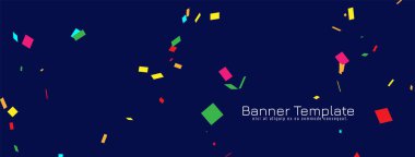 Modern renkli konfeti arkaplan tasarım vektörü