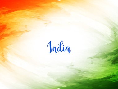 Modern Indian flag theme Republic day watercolor texture elegant background vector