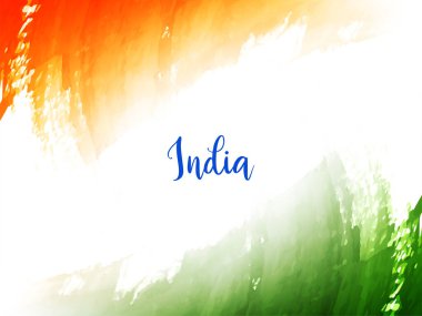 Soyut Hint bayrağı teması Cumhuriyet Günü suluboya arka plan vektörü