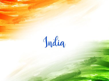 Hindistan bayrağı temalı Cumhuriyet Günü suluboya dokusu vatansever arka plan vektörü