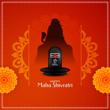 Mutlu Maha Shivratri dini Hint festivali zarif arka plan tasarım vektörü