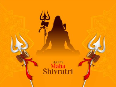 Mutlu Maha Shivratri Hint dini Hindu festivali arkaplan tasarım vektörü