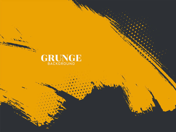 Abstract grunge texture rough yellow and black background design vector