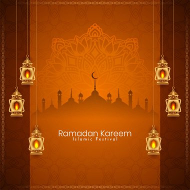Ramazan Kareem güzel İslami festival kültürel arkaplan tasarım vektörü