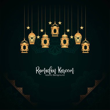 Ramazan Kareem kültürel İslam festivali dekoratif arka plan vektörü