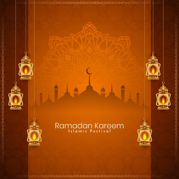 Ramazan Kareem güzel İslami festival kültürel arkaplan tasarım vektörü