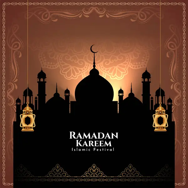 Ramazan Kareem kültürel İslam festivali dekoratif arka plan vektörü