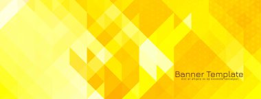 Parlak sarı üçgen desenli mozaik tasarım sancak taşıyıcısı