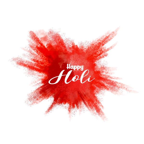 Вектор дизайна красного цвета фестиваля Happy Holi