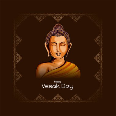 Lord Buddha vektörüyle Vesak gününüz kutlu olsun.