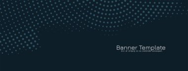 Modern koyu mavi yarım ton tasarım afiş şablonu vektörü
