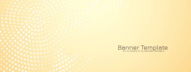 Yumuşak sarı zarif yarım ton tasarım pankart şablon vektörü