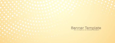 Yumuşak sarı zarif yarım ton tasarım pankart şablon vektörü